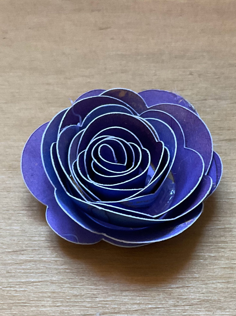Flor con cricut lila
